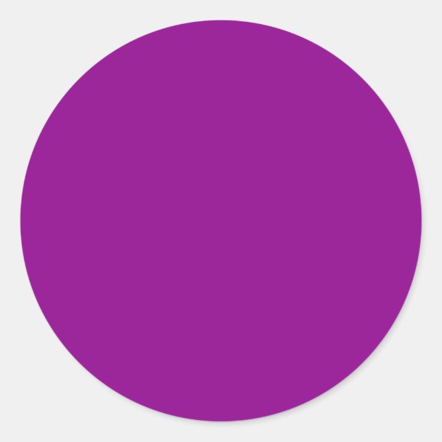 Blank Solid Colour Dark Magenta Classic Round Sticker (Front)