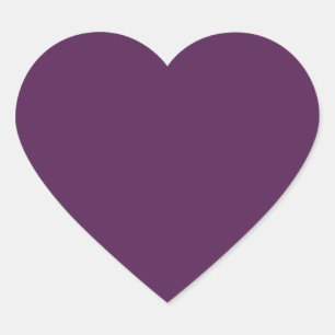 Blank Solid Colour Dark Purple Heart Sticker