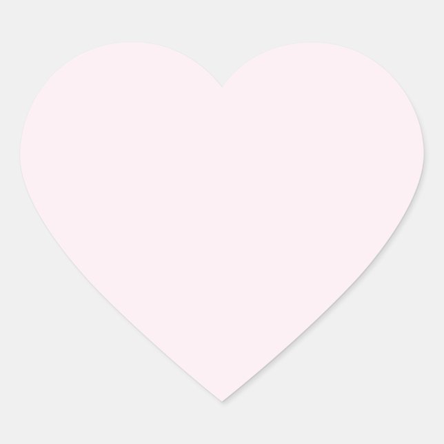 Blank Solid Colour Lavender Blush Heart Sticker (Front)