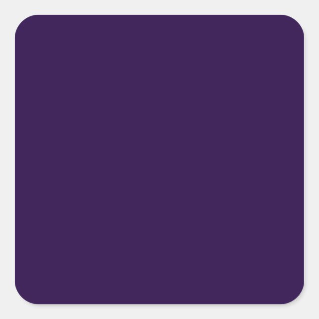 Blank Solid Colour Midnight Purple Square Sticker (Front)