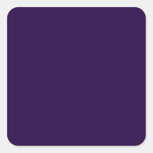 Blank Solid Colour Midnight Purple Square Sticker
