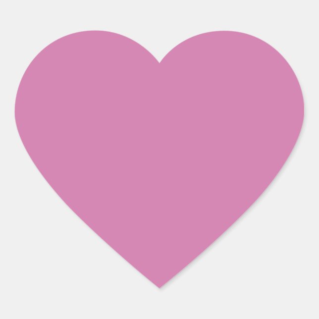 Blank Solid Colour Violet Heart Sticker (Front)