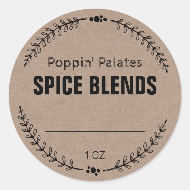 Blank Spice Blend Labels (Front)
