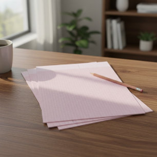 Blank Squared Aesthetic Pink Graph Paper Sheets  Custom Letterhead