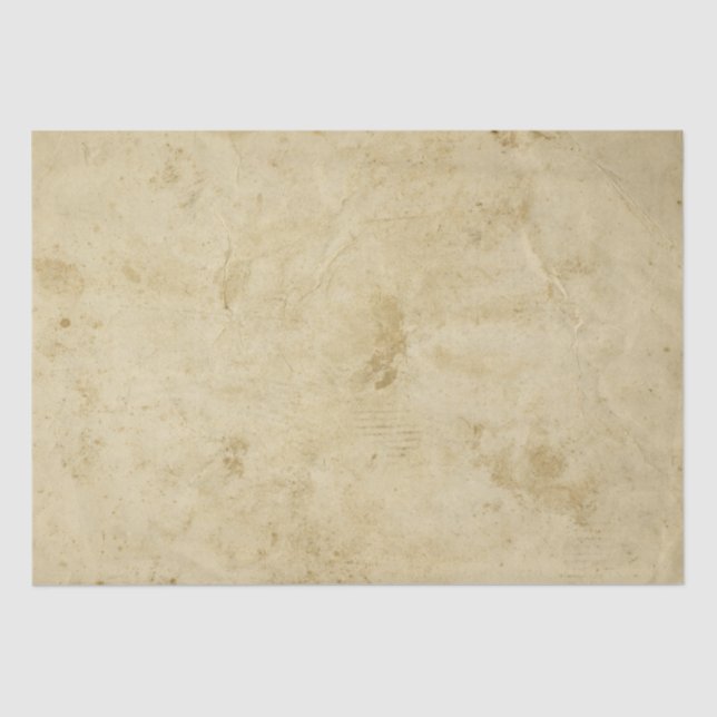 Blank Stained Parchment Beige Antique Retro Tissue Paper (Front)