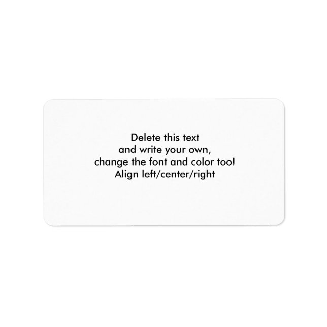 Blank Sticky Labels-customise Label (Front)