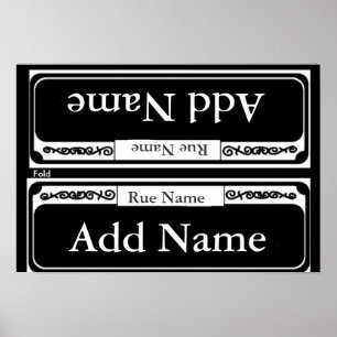 Blank Street Sign, Fold Template  French Quarter Poster