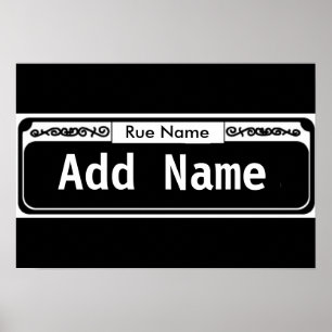 Blank Street Sign, Template  French Quarter Poster