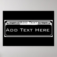 Blank Street Sign, Templet  French Quarter Poster