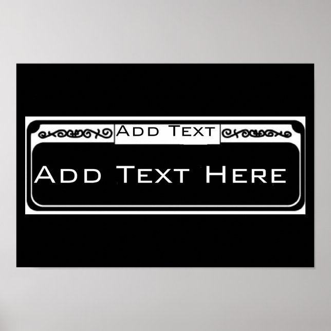 Blank Street Sign, Templet  French Quarter Poster (Front)