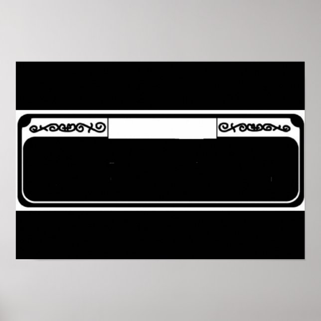 Blank Street Sign, Templet  French Quarter Poster (Front)