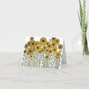 Blank Sunflower Thank You Card