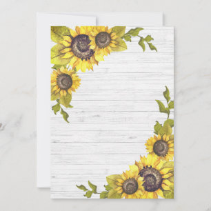 Blank Sunflower Wedding Template