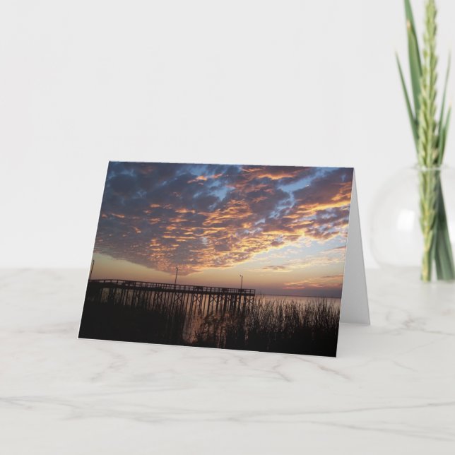 Blank Sunset Greeting Card (Front)