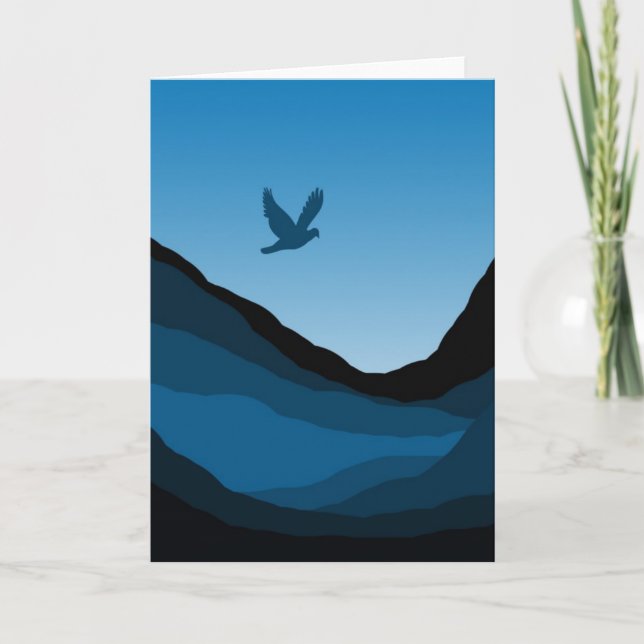 Blank Sympathy Card In The Valley (Front)