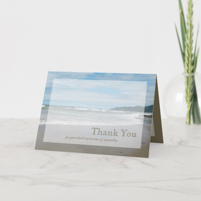 Blank Sympathy Thank You Card (Front)