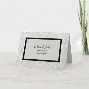 Blank Sympathy Thank You Card in Classic Grey