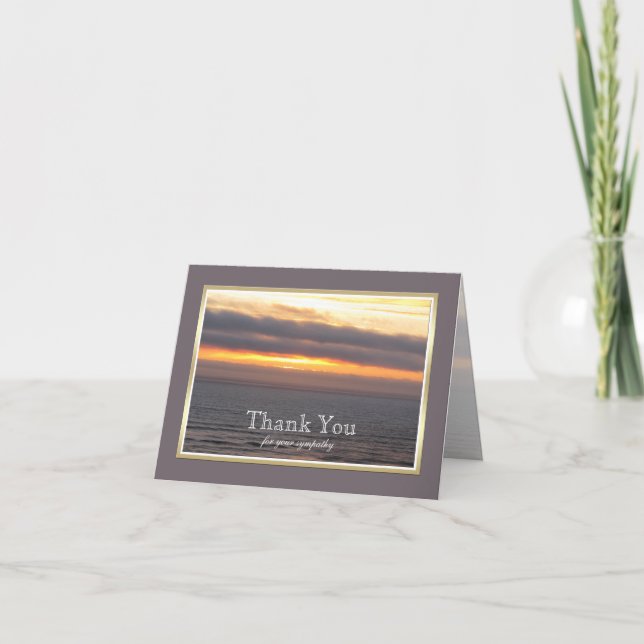 Blank Sympathy Thank You Note Card (Front)