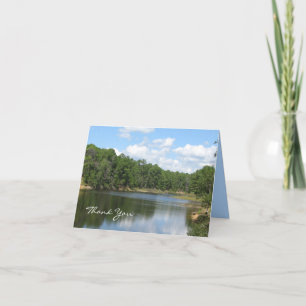 Blank Sympathy Thank You Note Card -- Lake