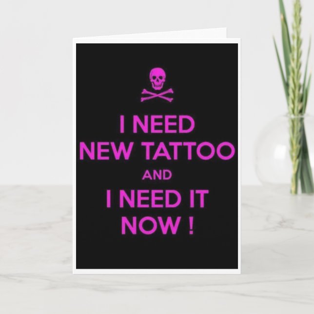 Blank tattoo Greeting Card (Front)