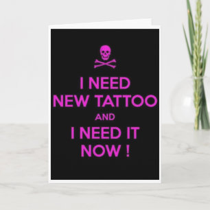 Blank tattoo Greeting Card