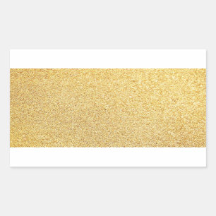 Blank Template Add Your Text Modern Gold Glitter Rectangular Sticker