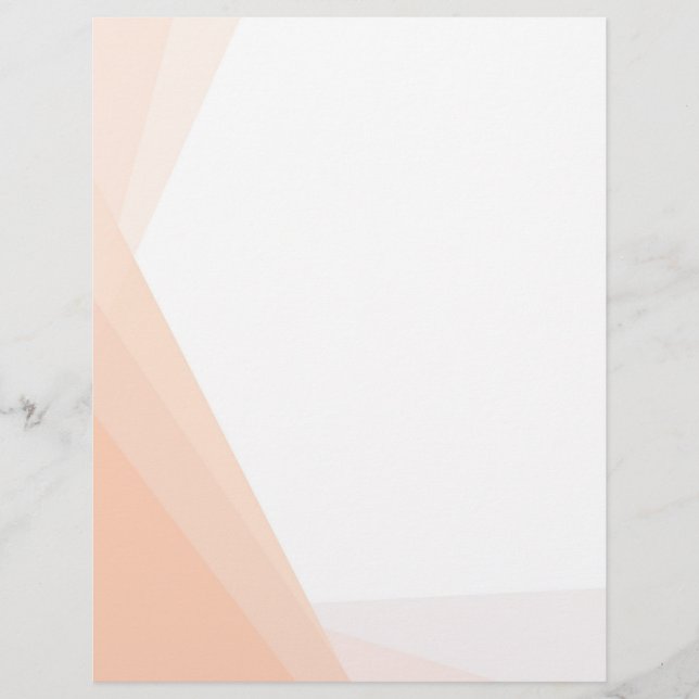 Blank Template Apricot White Colour Custom Elegant Custom Letterhead (Front)