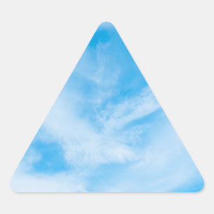 Blank Template Blue Sky Nature White Clouds Triangle Sticker