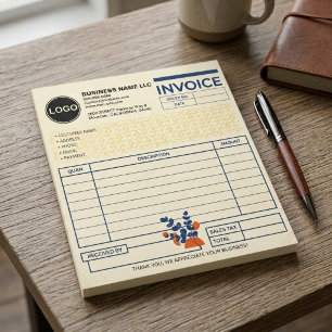 (Blank Template) Business Logo Invoice Sales Form Notepad
