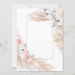 Blank template Floral Invitation/Save The Date