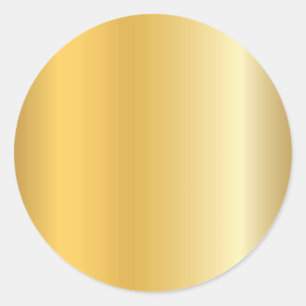Blank Template Glamour Gold Look Modern Elegant Classic Round Sticker