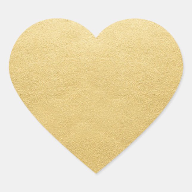 Blank Template Gold Shine Add Your Text or Logo Heart Sticker (Front)