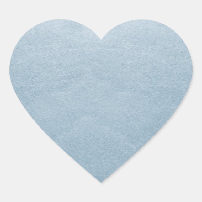 Blank Template Pastel Blue Shiny Add Any Text Logo Heart Sticker (Front)