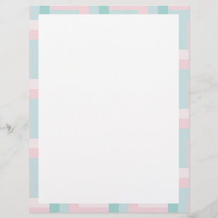 Blank Template Pink Blue Green Custom Modern Custom Letterhead