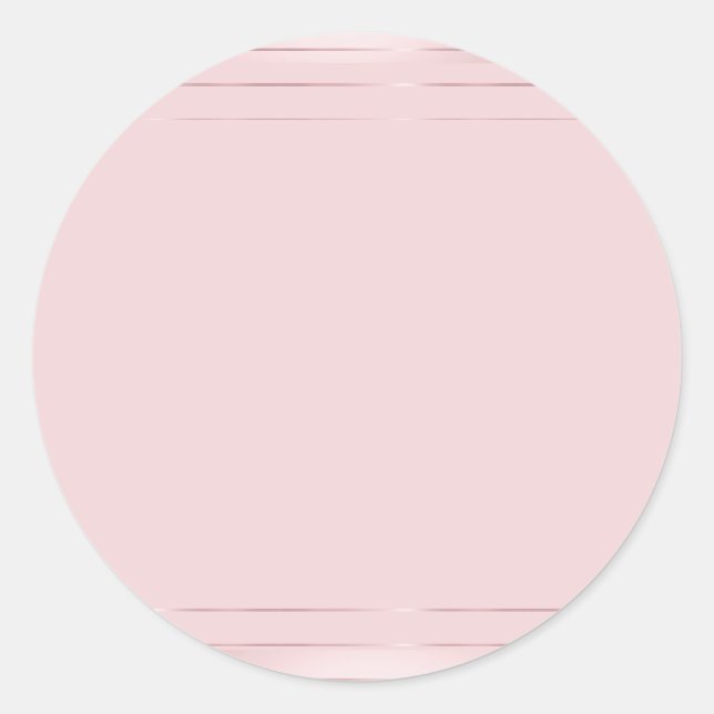 Blank Template Trendy Elegant Modern Rose Gold Classic Round Sticker (Front)