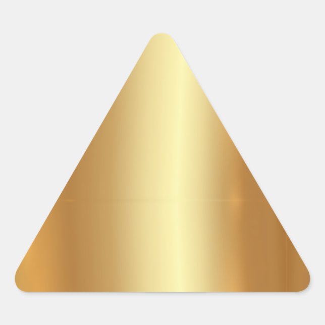 Blank Template Your Custom Text QR Code Logo Gold Triangle Sticker (Front)