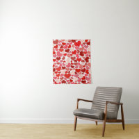 Blank Templates Red Hearts Love Pattern