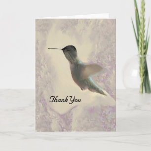 Blank Thank You Card Hummingbird