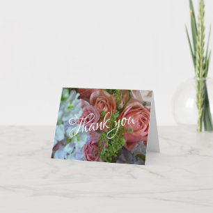 Blank Thank You Cards with Beautiful Flowers