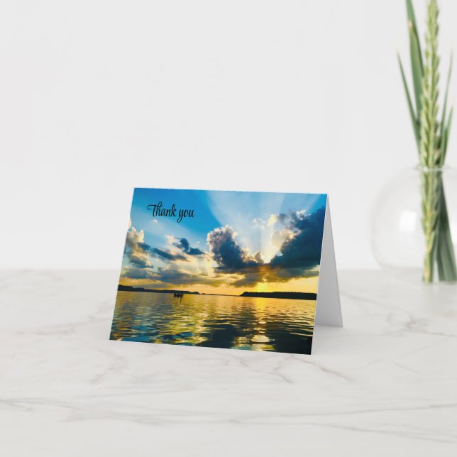 Blank Thank You Sunset Card (Front)