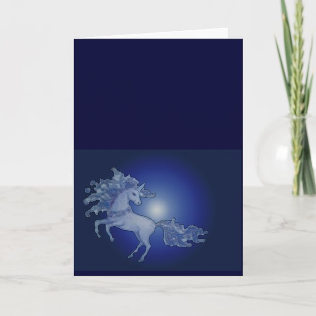 Blank Unicorn Greeting Card (Front)