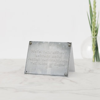 Blank Victorian Mourning Sympathy Thank You Card