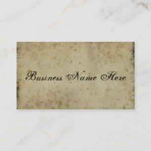 Blank Vintage Dark Aged Stained Paper Business Card
