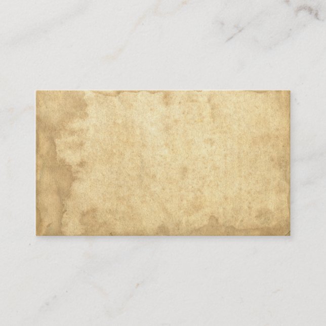 Blank Vintage Grungy Stained Paper Business Cards (Front)