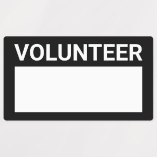 Blank Volunteer Name Badge Labels
