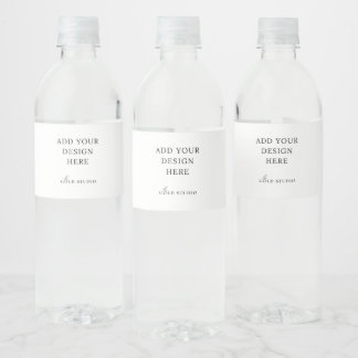 Blank Water bottle label Sticker