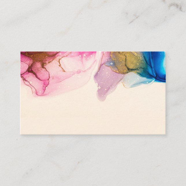 Blank Watercolor Business Card (Front)
