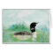 Blank Watercolor Loon Bird Nature Art