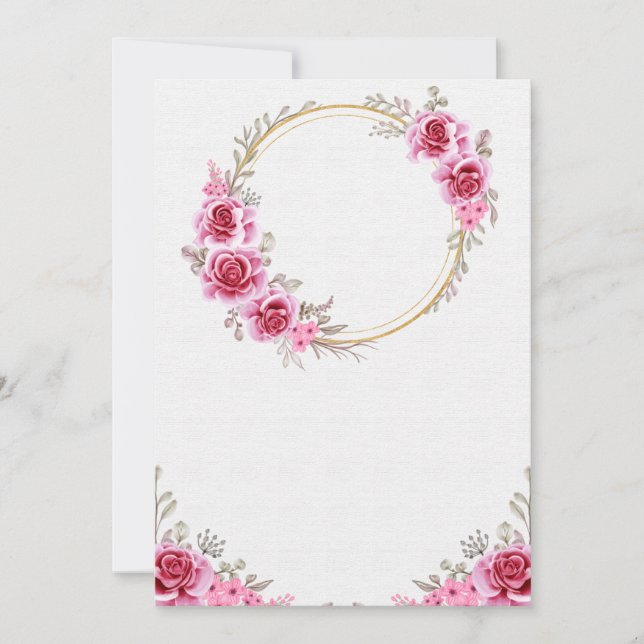 Blank wedding invitation card (Front)