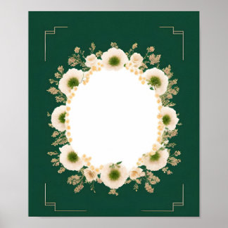 Blank Wedding Invitation Card Template Poster